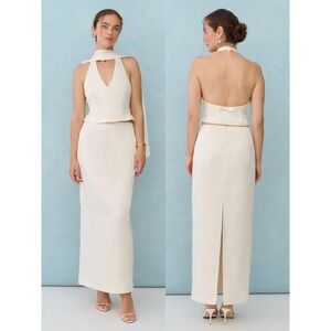 NWT Few Moda x Little White Looks Jade Set in Ivory - Size 4